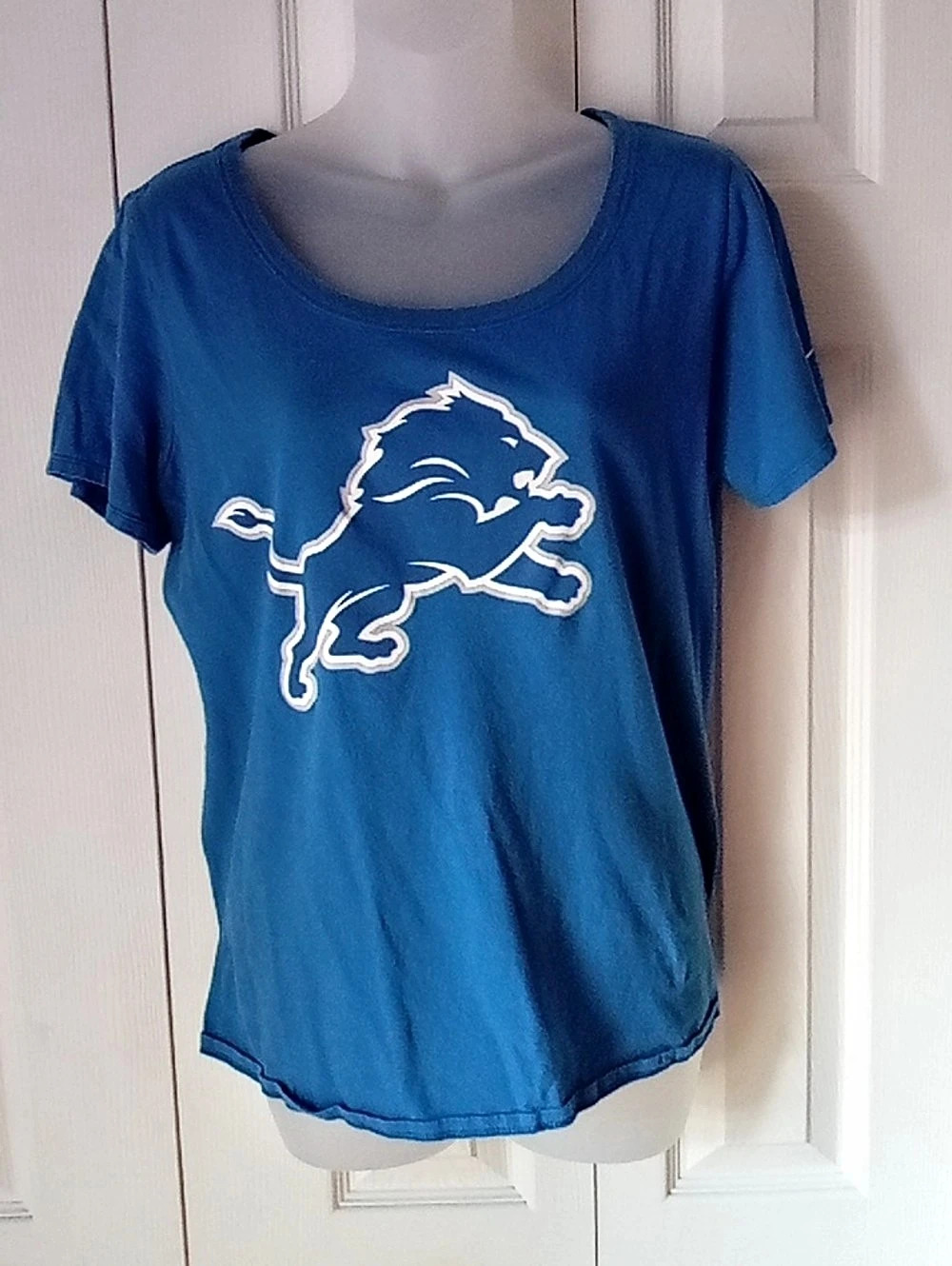 Nike Detroit Lions The Nike Tee Blue & White Size Large